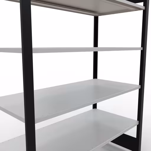 Afbeelding nr. 12 van het artikel, kantoorrekken, insteeksysteem MULTIplus150, 2000 x 1300 x 600 mm, 6 planken, zonder middenaanslag, zwart/lichtgrijs uit de productgroep kantoorrekken van Schulte Lagertechnik