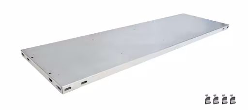 Figuur nr. 8 van het artikel extra plank MULTIplus85 1000 x 300, verzinkt, inclusief 4 plankdragers zonder systeemperforaties uit de productgroep kantoorrekken van Schulte Lagertechnik.