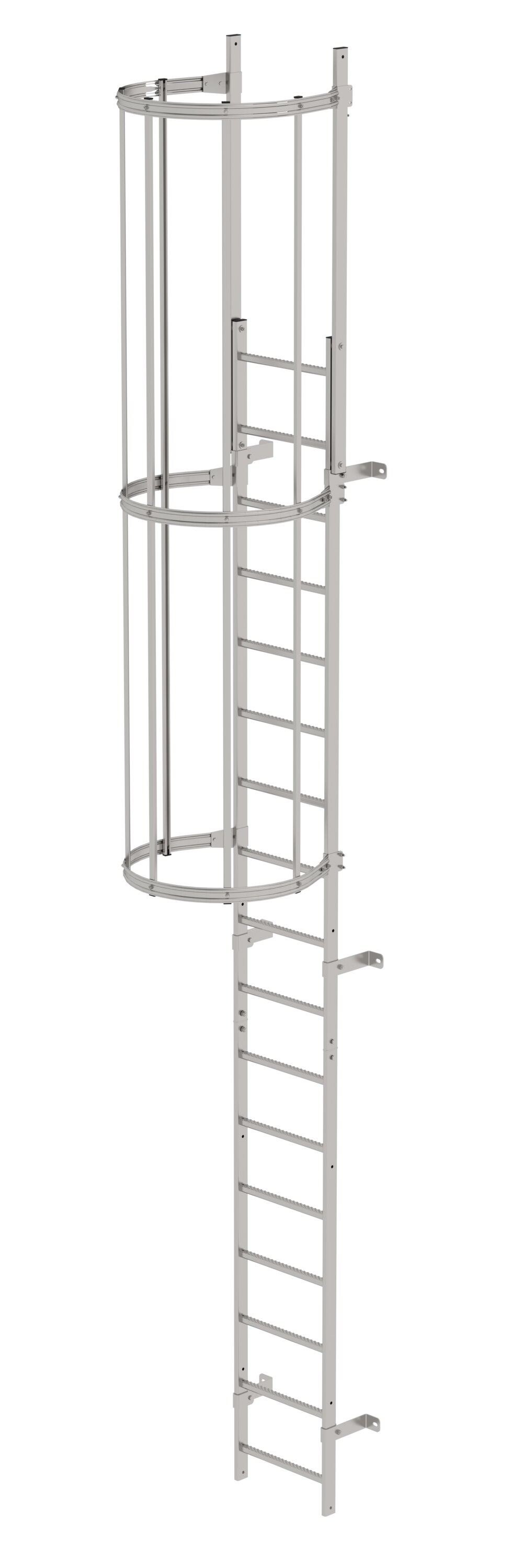 Munk ladder met één sectie en achterbescherming, roestvrij staal, uit de categorie ladders, artikelnummer 530100