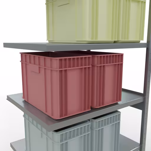 Figuur nr. 10 van het artikel aanbouwrekken, legbordstellingen, insteeksysteem MULTIplus330, 2500 x 1000 x 800 mm (HxBxD), 6 legborden, kruisschoor, verzinkt uit de productgroep insteeksysteem van het merk Schulte Lagertechnik.