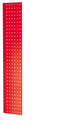 Geperforeerde plaat zijpaneel, 90 x 1250 x 300 mm (H x D), RAL 3000 vuurrood van Schulte Lagertechnik uit het plug-in systeem assortiment