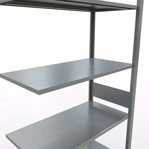 Aanbouwrekken, rekken, insteeksysteem MULTIplus150, 3000 x 1000 x 500 mm, 7 legborden, lengtestangen, verzinkt van Schulte Lagertechnik uit de categorie insteeksystemen