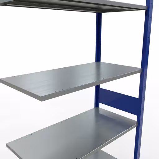 Afbeelding nr. 14 van het artikel aanbouwrekken, legbordstellingen, insteeksysteem MULTIplus85, 3000 x 1000 x 500 mm, 7 legborden, RAL 5010 gentiaanblauw uit de productgroep insteeksysteem van het merk Schulte Lagertechnik