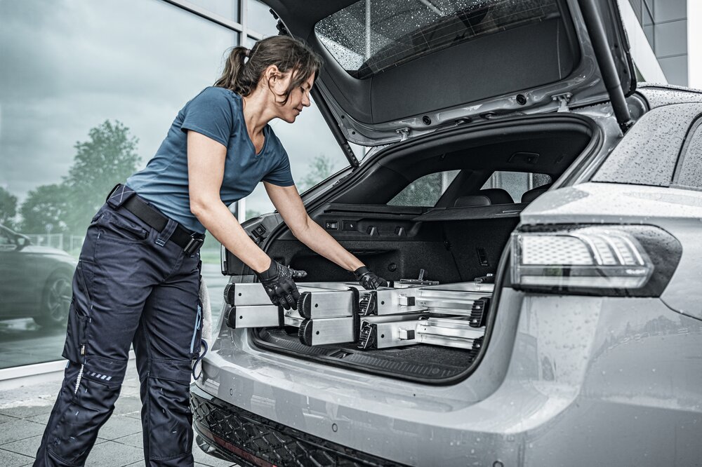 Munk trapladder, dubbelzijdige toegang, 2x4 treden