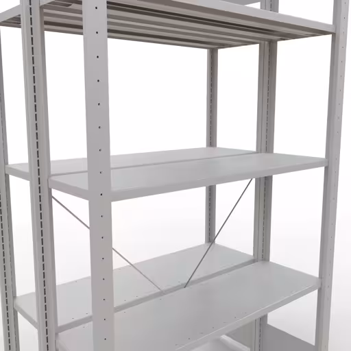 Basisplank, dubbele plank, rekkensysteem MULTIplus150, 2000 x 1000 x (2x300) mm, 2x5 planken, RAL 7035 lichtgrijs van Schulte Lagertechnik uit de categorie rekken