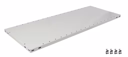 Extra plank MULTIplus85 1000 x 600, RAL 7035, inclusief 4 plankdragers van Schulte Lagertechnik uit het assortiment kantoorrekken