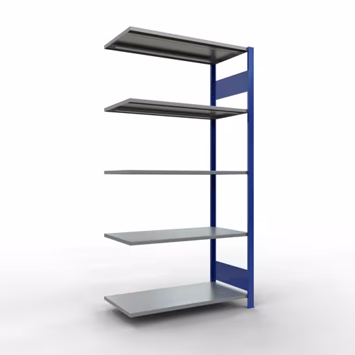 Figuur nr. 9 van het artikel aanbouwrekken, legbord, insteeksysteem MULTIplus85, 2000 x 1000 x 500 mm, 5 legborden, RAL 5010 gentiaanblauw uit de productgroep insteeksysteem van Schulte Lagertechnik