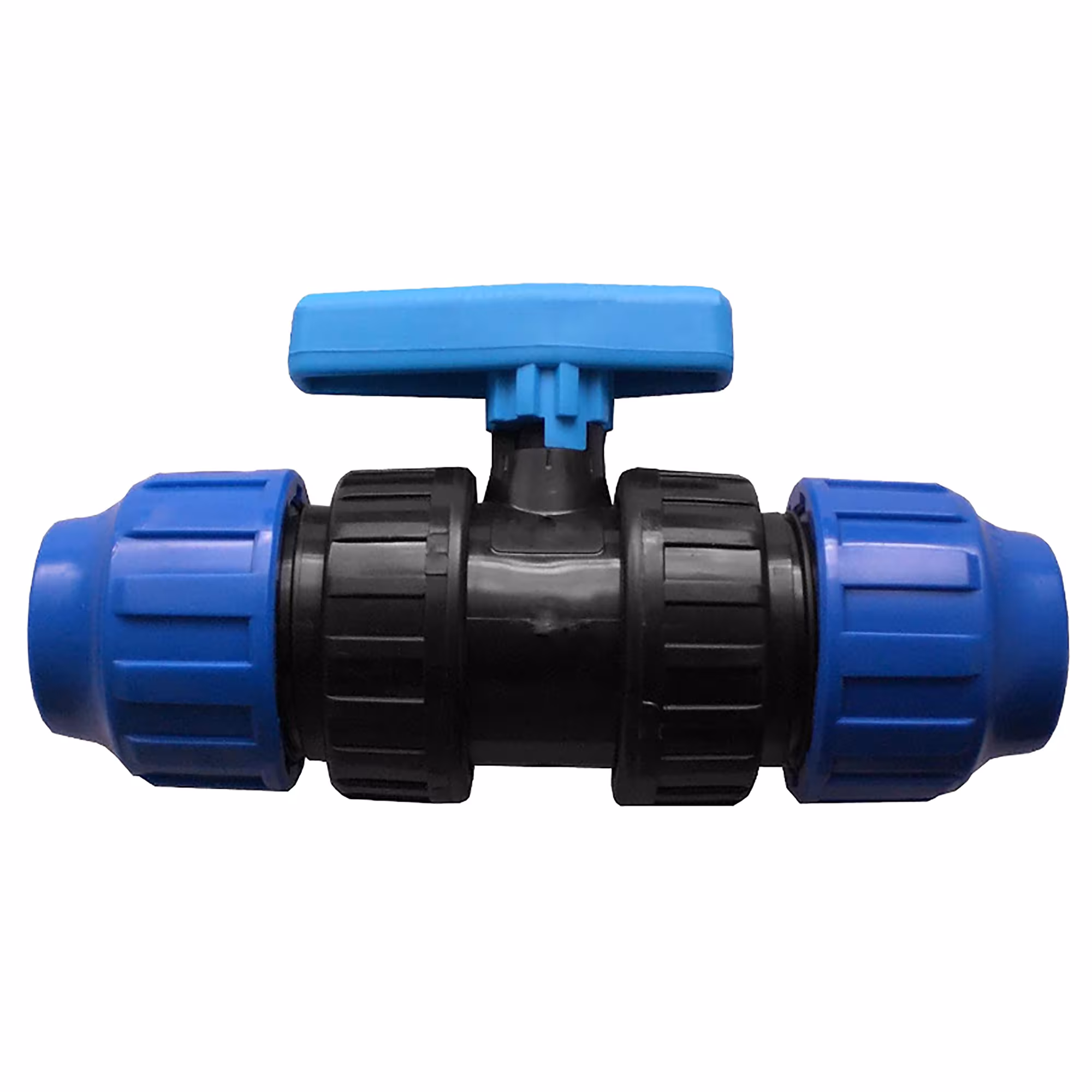 PE-buiskogelkranen, PE-buis-kunststof fittingen, art.nr. 141063CN