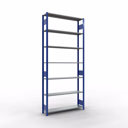 Productafbeelding nr. 15 van het artikel basisplank, legplank-insteeksysteem MULTIplus150, 3000 x 1300 x 300 mm, 7 legborden, RAL 5010 gentiaanblauw/verzinkt uit het plug-in-systeem assortiment van het merk Schulte Lagertechnik
