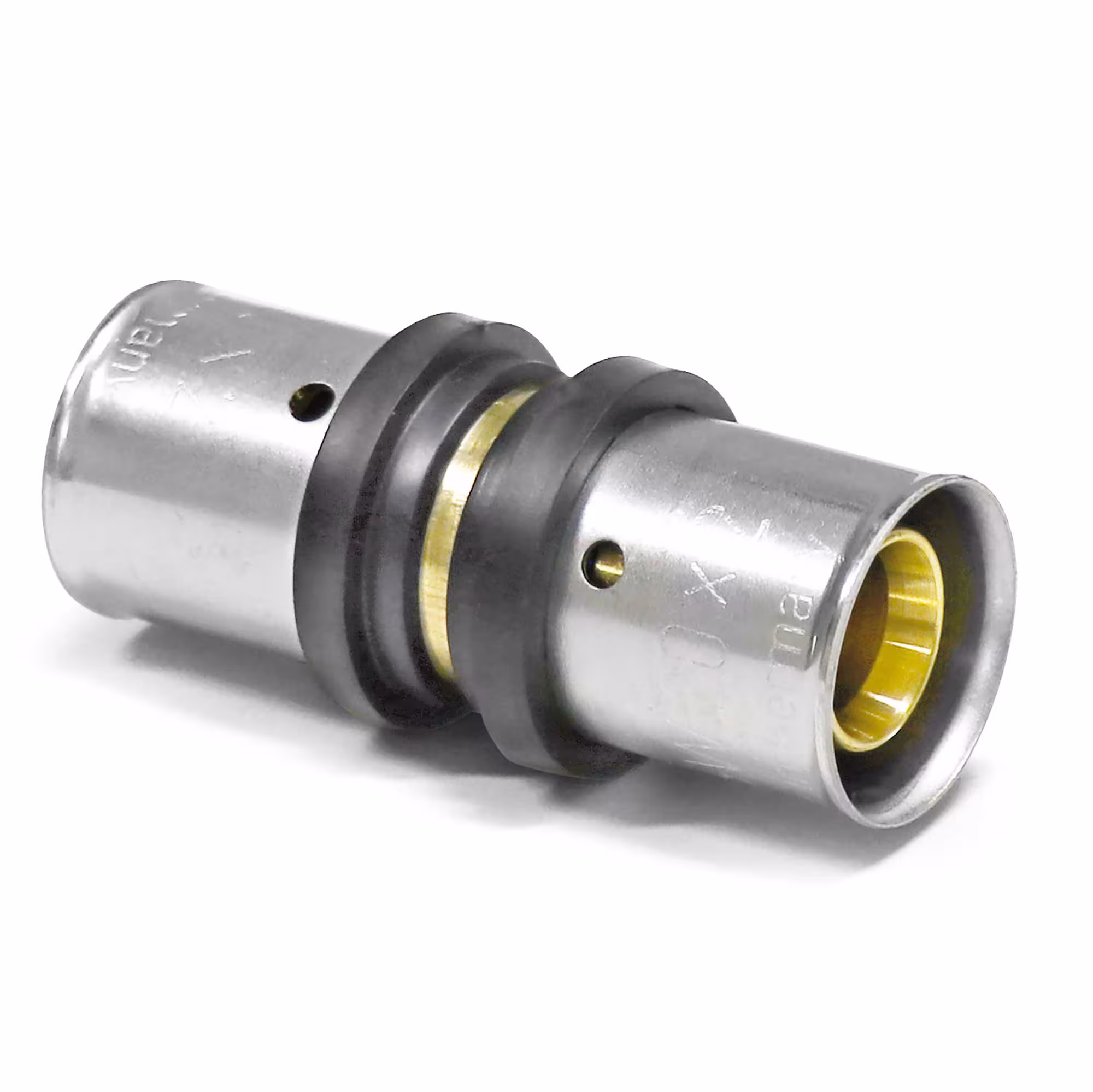 Pipetec perskoppeling voor 16 x 2 mm aluminium composietbuis van Pipetec Perskoppeling, persfittingen, artikelnr. PFK1616