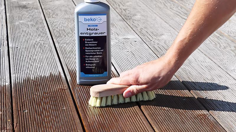 TecLine houtontgrijzer 1 l fles Pinsel, Gerät, Werkzeug, Reinigen, Person