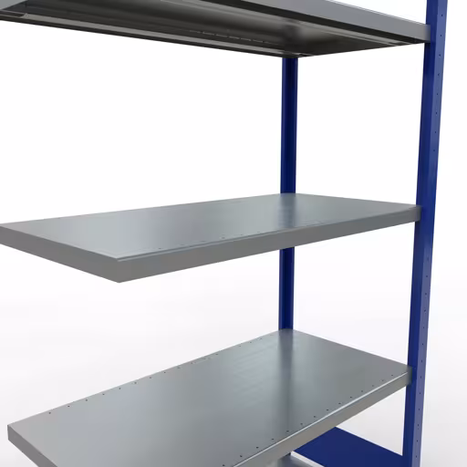 Afbeelding nr. 15 van het artikel aanbouwrekken, stellingrekken, insteeksysteem MULTIplus330, 2000 x 1000 x 500 mm, 5 legborden, lengtestangen, RAL 5010 gentiaanblauw/verzinkt uit de productgroep insteeksysteem van Schulte Lagertechnik