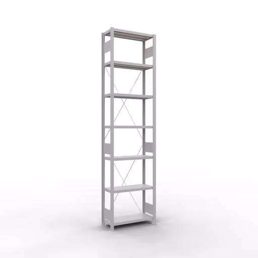 Figuur nr. 12 van het artikel basisplank, legbord, insteeksysteem MULTIplus250, 3000 x 750 x 300 mm, 7 legborden, kruisschoor, RAL 7035 lichtgrijs uit de productgroep insteeksysteem van Schulte Lagertechnik.