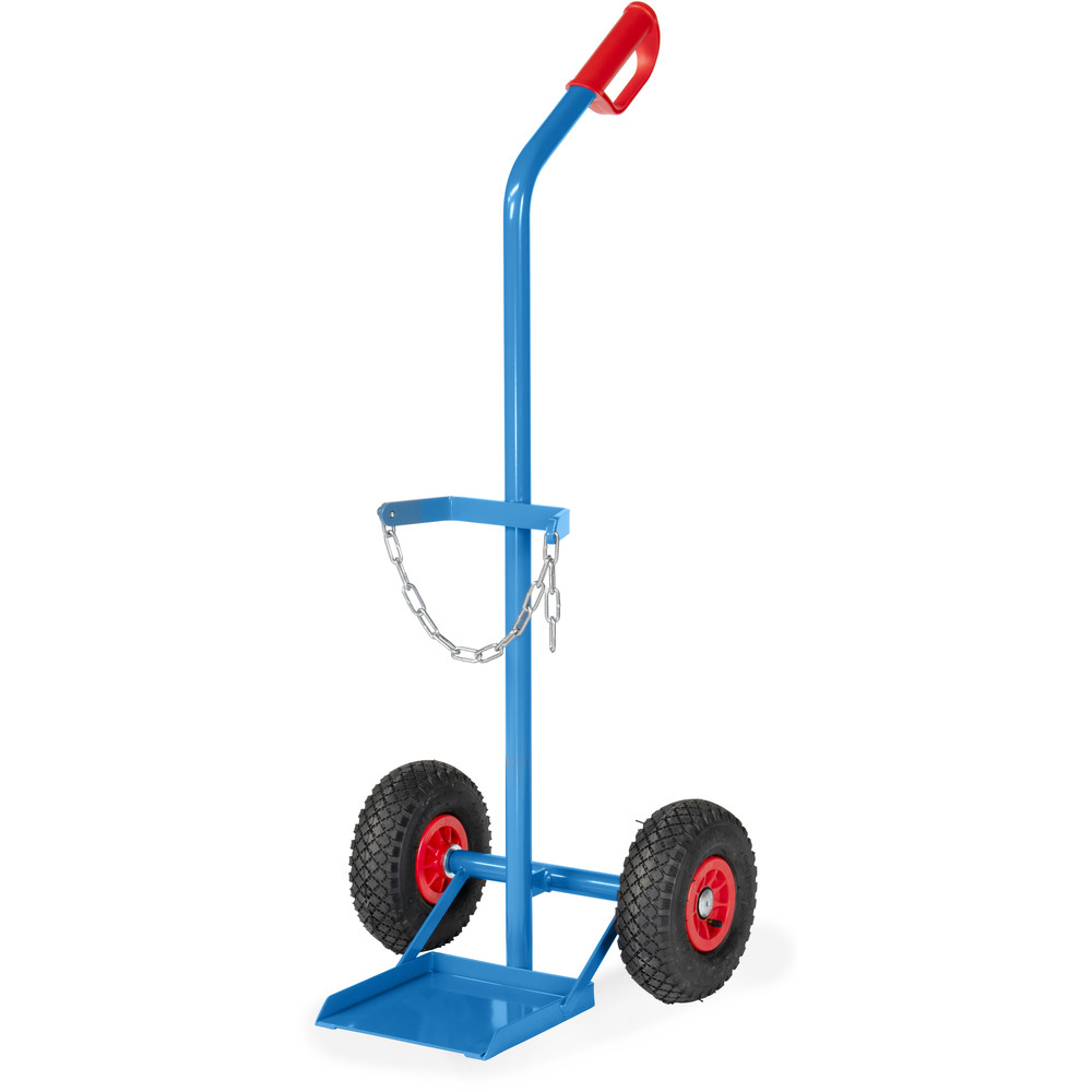 Fetra stalen flessenwagen 51229L met luchtbanden Stalen flessenwagen 1x229, gemaakt van gelaste stalen buizen, één fles uit de categorie flessenwagens met artikelnummer 51229L