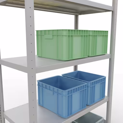 Figuur nr. 9 van het artikel basisplank, legbord, insteeksysteem MULTIplus330, 2000 x 1000 x 500 mm, 5 legborden, lengtestangen, RAL 7035 lichtgrijs uit de productgroep insteeksysteem van het merk Schulte Lagertechnik.