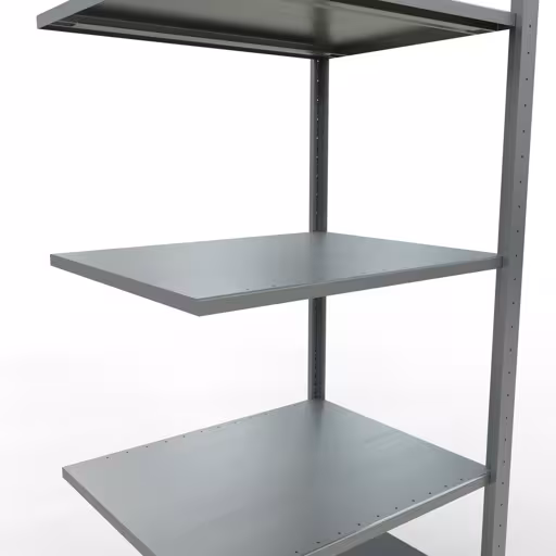 Extra afbeelding bij het artikel Aanbouwstelling, legbordstelling, insteeksysteem MULTIplus150, 2000 x 750 x 600 mm (HxBxD), 5 legborden, lengtestangen, verzinkt Extra afbeelding van het artikel Aanbouwplank, legbord, insteeksysteem MULTIplus150, 2000 x 750 x 600 mm, 5 legborden, verzinkt vanaf opzetplank