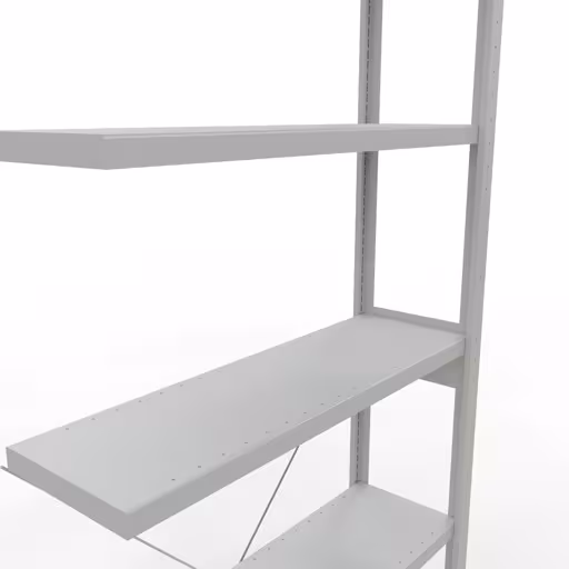 Figuur nr. 9 van het artikel aanbouwrekken, legbordstellingen, insteeksysteem MULTIplus330, 2500 x 1000 x 300 mm (HxBxD), 6 legborden, kruisschoor, RAL 7035 lichtgrijs uit de productgroep insteeksysteem van het merk Schulte Lagertechnik