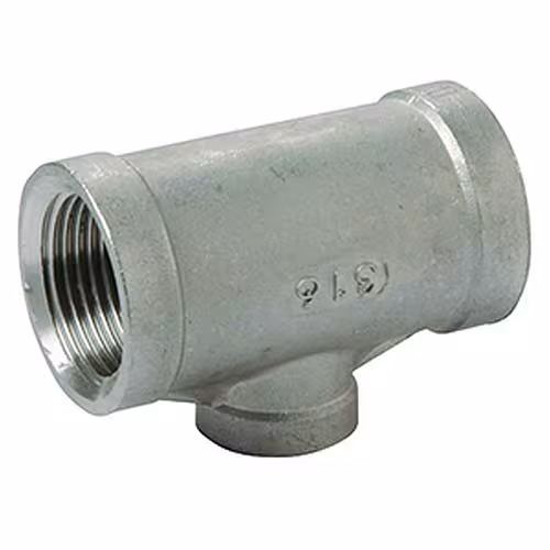 Atusa RVS T-stuk gereduceerd Nr. 130 (AISI 316) / PN16, RVS schroefdraadfittingen, art.nr. I130L535