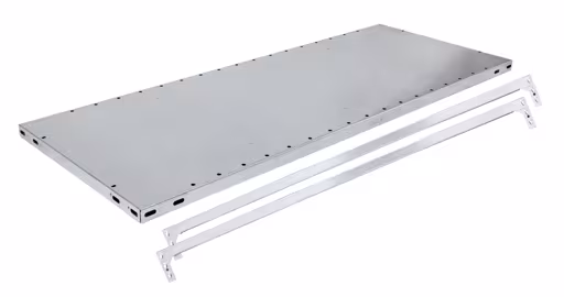 Figuur nr. 8 van het artikel extra plank A, 1000 x 500, verzinkt, inclusief lengtestangen uit de productgroep schappenplanken van Schulte Lagertechnik