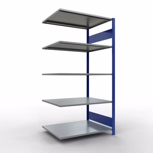 Productafbeelding nr. 12 van het artikel aanbouwplank, legbord, insteeksysteem MULTIplus150, 2000 x 1000 x 800 mm, 5 legborden, RAL 5010 gentiaanblauw/verzinkt uit het insteeksysteem-assortiment van Schulte Lagertechnik
