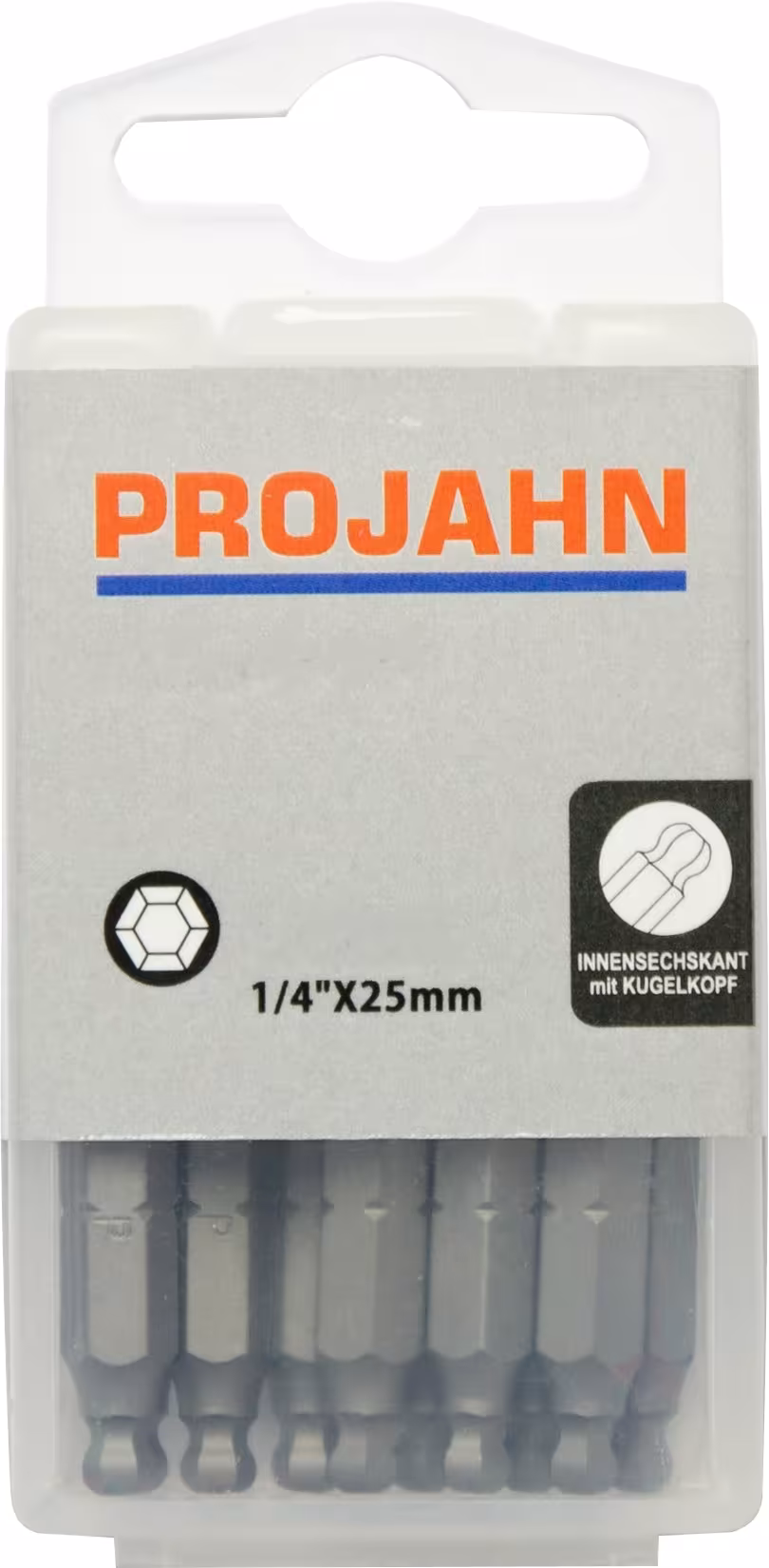 1/4" kogelkopbit L25 mm 7 mm verpakking van 10 stuks van PROJAHN met artikelnr. 2787-10