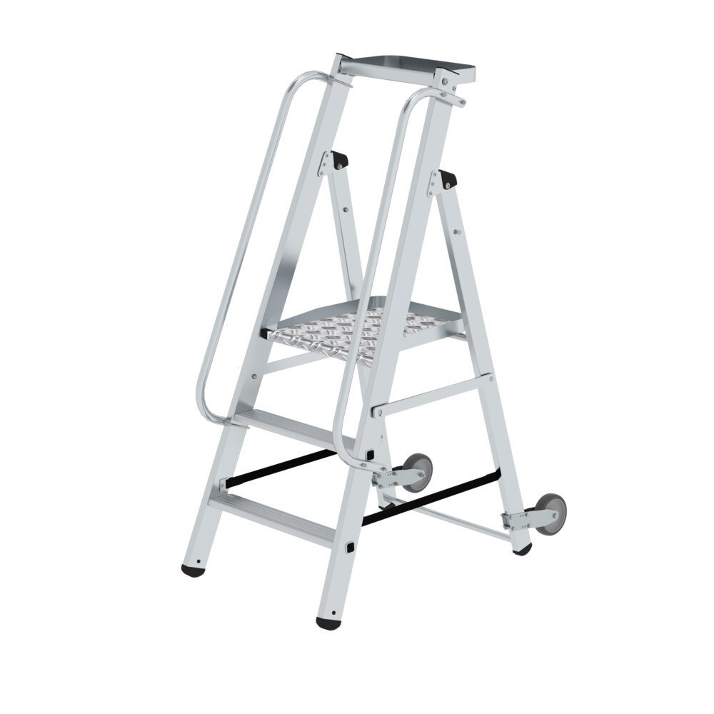 Munk platformladder sanitair 3 treden met opbergbak van Günzburger Steigtechnik Munk sanitaire platformladder met opbergbak uit de categorie platformladders, artikelnummer 052090