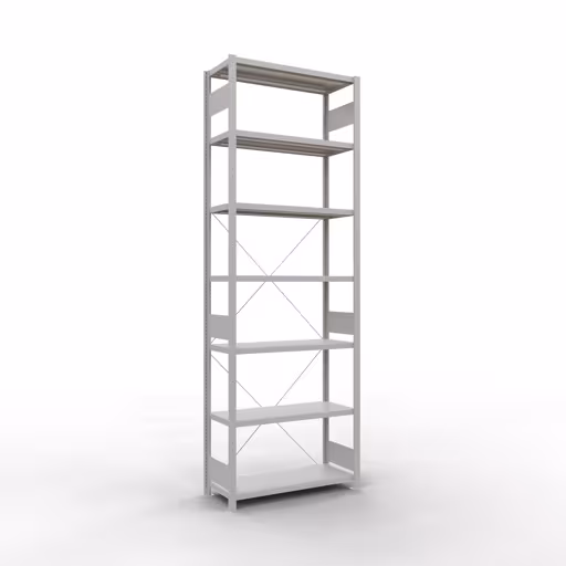 Figuur nr. 13 van het artikel basisplank, legbord, insteeksysteem MULTIplus330, 3000 x 1000 x 400 mm, 7 legborden, kruisschoor, RAL 7035 lichtgrijs uit de productgroep insteeksysteem van Schulte Lagertechnik.