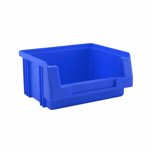 Andere weergave van het artikel zichtbare opbergdoos, dxbxh 89x102x50 mm, blauw, polypropyleen uit de categorie schapplanken