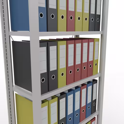 Extra afbeelding van het artikel Basisplank, kantoorrek, insteeksysteem MULTIplus85, 2000 x 750 x 300 mm, 6 planken, dwarsschoor, zonder aanslaglijst, lichtgrijs uit insteeksysteem