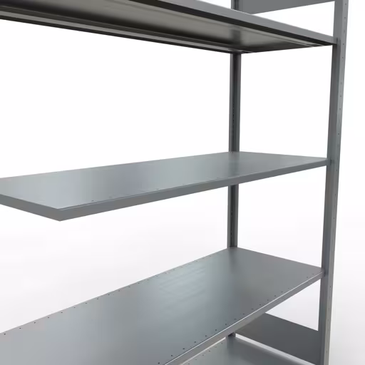 Aanbouwrekken, rekken, insteeksysteem MULTIplus150, 2000 x 1300 x 500 mm, 5 legborden, lengtestangen, verzinkt van Schulte Lagertechnik uit het assortiment insteeksysteem