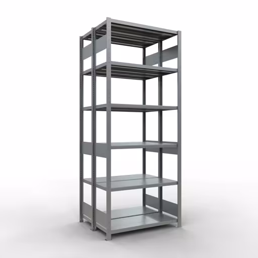 Productafbeelding nr. 16 van het artikel basisplank, dubbele plank, legbord insteeksysteem MULTIplus250, 2500 x 1000 x (2x400) mm, 2x6 legborden, verzinkt uit het assortiment legborden van het merk Schulte Lagertechnik