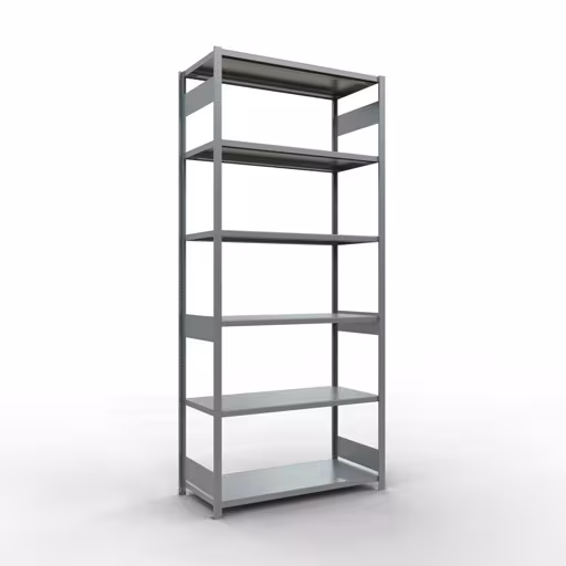 Figuur nr. 14 van het artikel basisrek, legplank, insteeksysteem MULTIplus250, 3000 x 1300 x 600 mm, 7 legborden, lengtestangen, verzinkt uit de insteeksysteem productgroep van Schulte Lagertechnik.