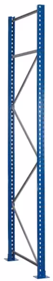 Palletstelling standframe S645-B25, ongemonteerd, 7500x800 mm, blauw/gegalvaniseerd van Schulte Lagertechnik Palletstelling standframe S645-B25, ongemonteerd, 7500x800 mm, blauw/verzinkt, accessoires, artikelnr. 46211