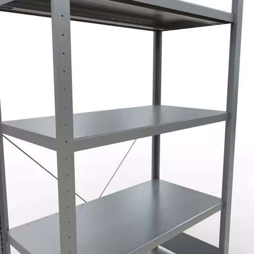 Basisplank, legbord, insteeksysteem MULTIplus250, 2000 x 1000 x 500 mm, 5 legborden, kruisschoor, verzinkt van Schulte Lagertechnik uit het assortiment insteeksysteem