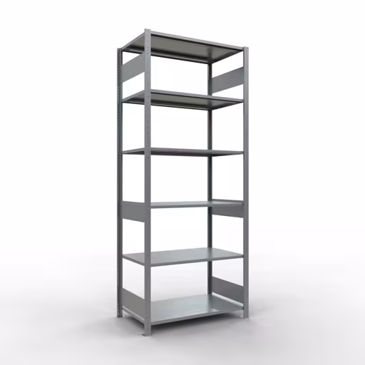Productafbeelding nr. 14 van het artikel basisrek, legbord, insteeksysteem MULTIplus150, 2500 x 1000 x 600 mm, 6 legborden, verzinkt uit het insteeksysteem assortiment van Schulte Lagertechnik
