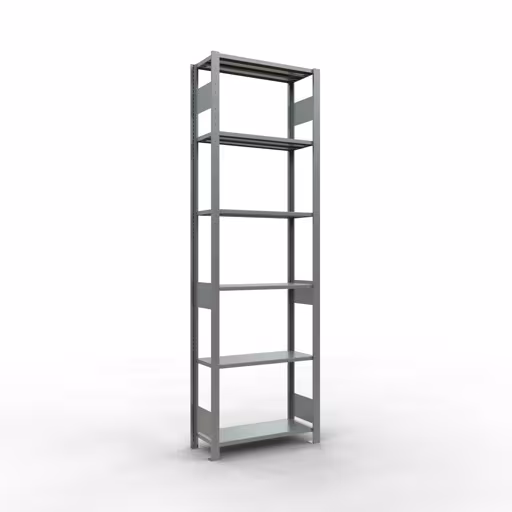 Basisplank, legbord, insteeksysteem MULTIplus150, 2500 x 750 x 300 mm, 6 legborden, verzinkt van het merk Schulte Lagertechnik uit het assortiment insteeksysteem