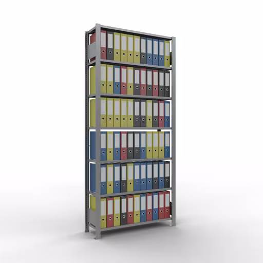 Afbeelding nr. 11 van het artikel, kantoorrekken, insteeksysteem MULTIplus85, 2300 x 1000 x 300 mm, 7 legborden, verzinkt, zonder aanslaglijst uit de productgroep kantoorrekken van Schulte Lagertechnik