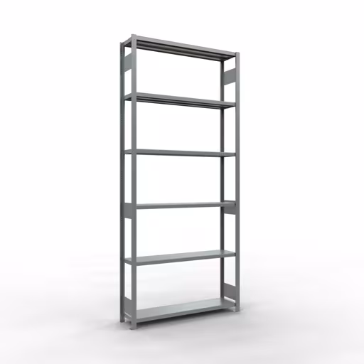 Basisplank, legplank, insteeksysteem MULTIplus250, 3000 x 1300 x 300 mm, 7 legborden, lengtestangen, verzinkt van Schulte Lagertechnik uit het assortiment insteeksysteem