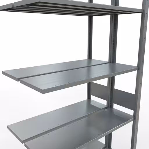 Aanbouwrekken, dubbele rekken, rekkensysteem MULTIplus150, 3000 x 1000 x (2x300) mm, 2x7 planken, verzinkt van Schulte Lagertechnik uit de categorie rekken
