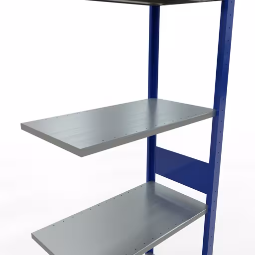 Productafbeelding nr. 14 van het artikel aanbouwrekken, stellingrekken, insteeksysteem MULTIplus150, 3000 x 750 x 400 mm, 7 legborden, RAL 5010 gentiaanblauw/verzinkt/verzinkt uit het insteeksysteem-assortiment van Schulte Lagertechnik