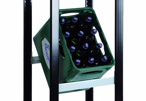 Extra niveau voor drankenkrattenrekken, 400 x 300, zilver van Schulte Lagertechnik uit het assortiment stellingrekken