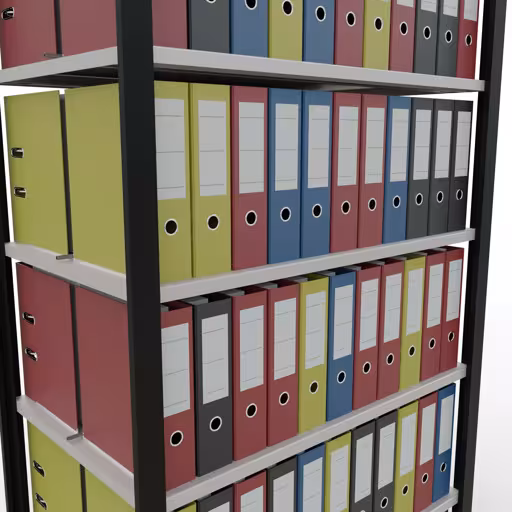 Extra afbeelding van het artikel Basisplank, kantoorrek, insteeksysteem MULTIplus150, 2300 x 1000 x 600 mm, 7 planken, lengtestangen, met middenaanslag, zwart/lichtgrijs uit insteeksysteem