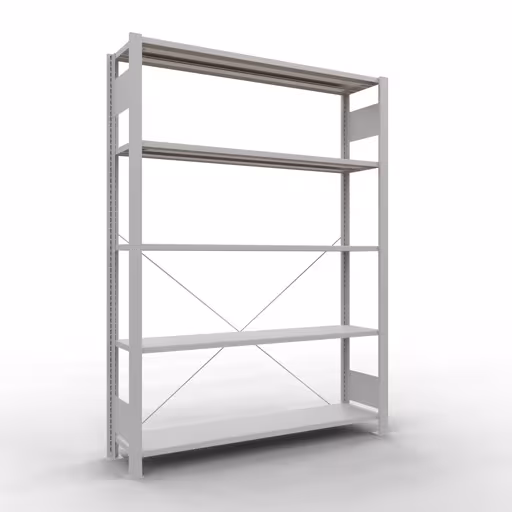 Afbeelding nr. 12 van het artikel, kantoorrekken, insteeksysteem MULTIplus85, 1800 x 1300 x 300 mm, 5 planken, zonder aanslaglijst, lichtgrijs uit de productgroep kantoorrekken van Schulte Lagertechnik