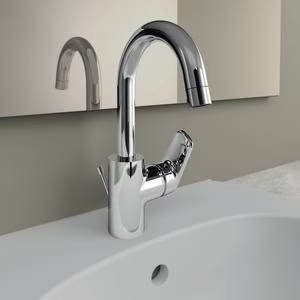 IS Ceraflex wastafelmengkraan met hoge uitloop en afloop 146 mm chroom