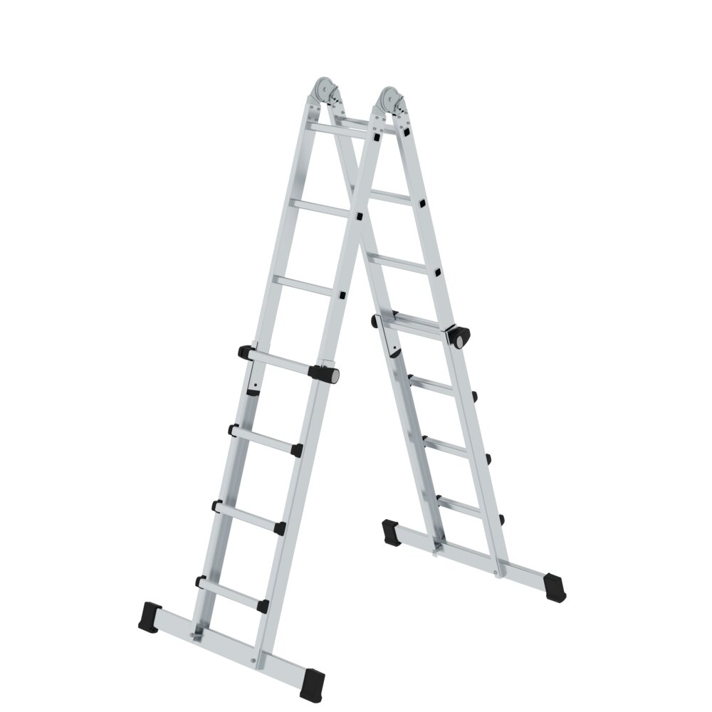 Produktbild (Abb. Ähnlich) 3813118 Munk 4-delige telescopische ladder met 4x4 sport dwarsbalk