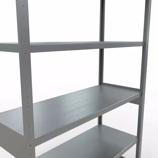Basisplank, legbord, insteeksysteem MULTIplus250, 2500 x 1300 x 500 mm, 6 legborden, lengtestangen, verzinkt van Schulte Lagertechnik uit het assortiment insteeksysteem