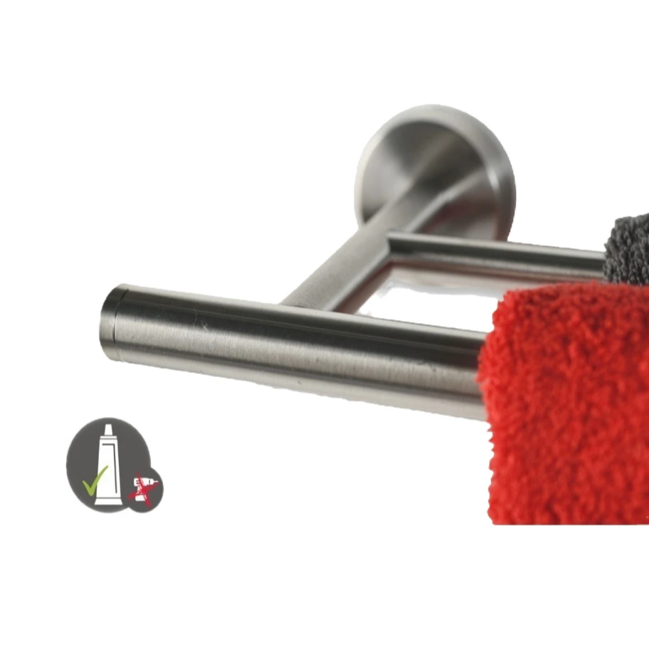 Ohne Text 2179481 AXIAAL handdoekrek 2 stangen roestvrij staal - voor BONDING of DRILLING