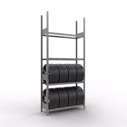 Productafbeelding nr. 15 van het artikel Basisplank, wiel-/bandenplank, 2750 x 1200 x 400 mm (HxBxD), verzinkt, 4 opslagniveaus met 150 kg vakbelasting per niveau Figuur nr. 15 van het artikel basisrek, wielen-/bandenrek, 2750 x 1200 x 400 mm, verzinkt, 4 opslagniveaus met 150 kg vakbelasting per niveau uit de productgroep stellingrekken van Schulte Lagertechnik.