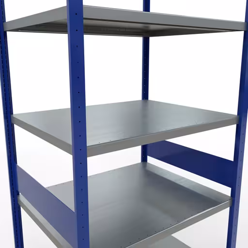 Figuur nr. 14 van het artikel basisrek, legbord, insteeksysteem MULTIplus330, 3000 x 1000 x 800 mm, 7 legborden, lengtestangen, RAL 5010 gentiaanblauw/verzinkt uit de insteeksysteem productgroep van Schulte Lagertechnik.