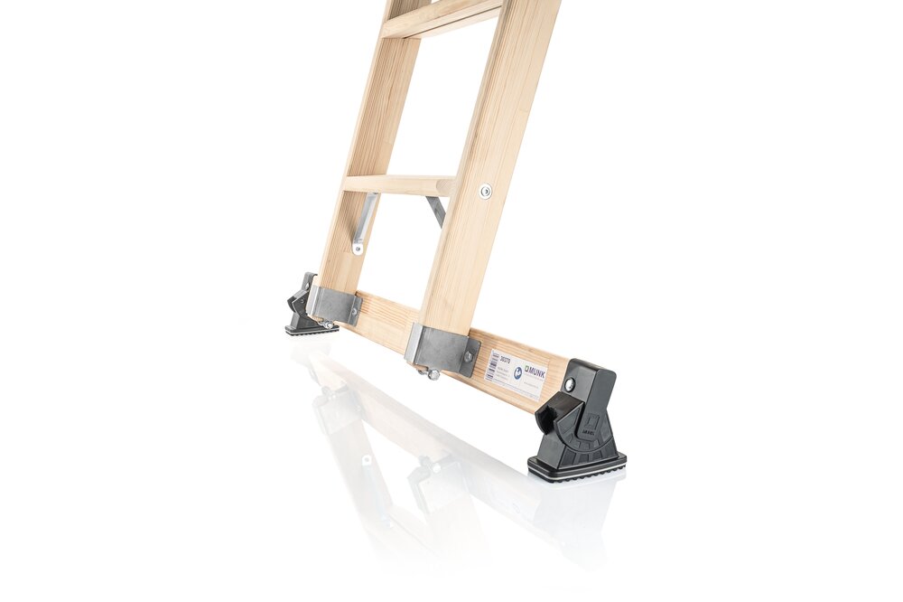 Produktbild Detailansicht 2179063 Munk retrofit traverse met nivello 0,93 m voor enkele houten ladder met ladderboomhoogte 70 mm